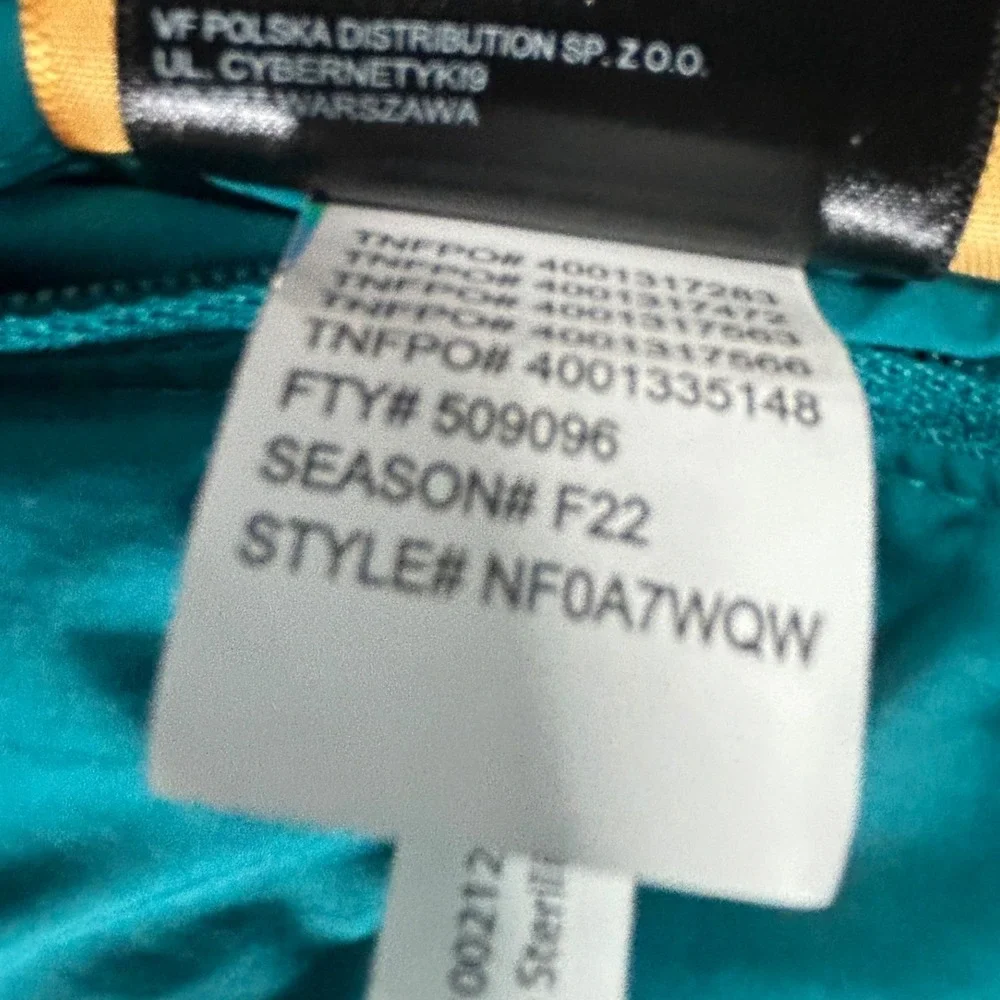 The North Face Reversible Down Puffer Jacket Girls XL 14/16 Teal Blue 550 Fill